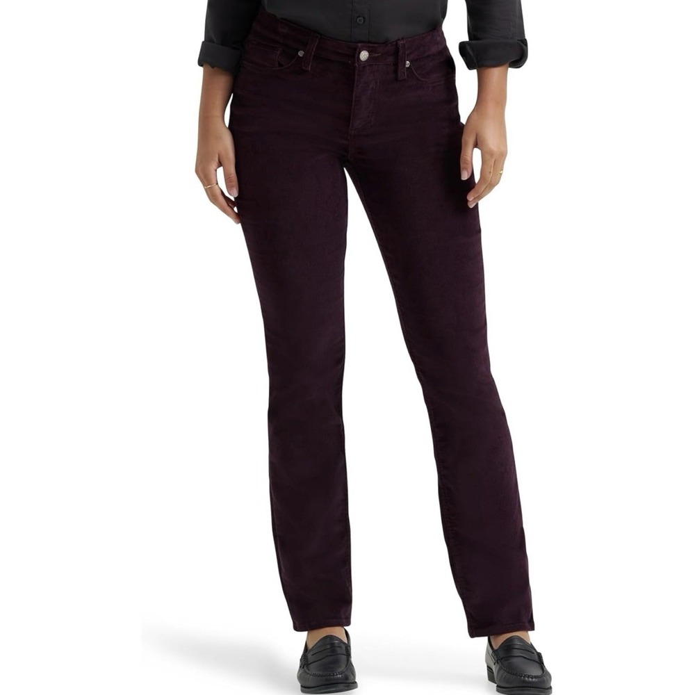 Woman's Lee Legend Corduroy Reg Fit Straight Leg Jeans Size 14 Chestnut NWT